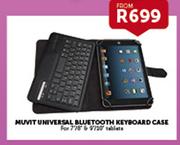 Muvit Universal Bluetooth Keyboard Case For 7"/8" & 9"/10" Tablets