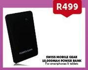 Swiss Mobile Gear 10,000MAH Power Bank For Smartphones & Tablets