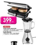 Mellerware 4 Slice Panini Multi Grill 28550