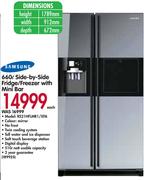 Samsung 660L Side-By-Side Fridge/Freezer With Mini Bar RS21HFLMR1/XFA