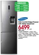 Samsung 430L Combi Fridge/Freezer With Water Dispenser RL48RWCIH