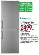 Hisense 299L Double Door Combi Fridge/Freezer H299BME