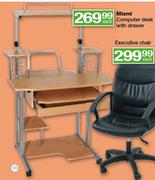 Miami Computer Desk with Drawer
