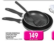  Kitchen Essentials 2 Pack Non-Stick Frying Pan And Spatula Set
