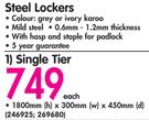 Steel Lockers Single Tier