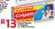 Colgate Regular Toothpaste Twin Pack-2 x 100ml