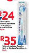 Sensodyne Clear Comfort Soft Or Medium Toothbrush