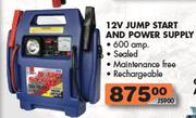 12V Jump Start And Power Supply-600Amp