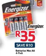 Energizer Batteries Max AA 4 Pack