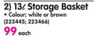 Curver Storage Basket-13Ltr Each