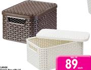 Curver Storage Box With Lid-29cm x 20cm x 14cm Each