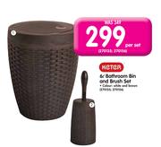 Keter 6Ltr Bathroom Bin And Brush Set-Per Set