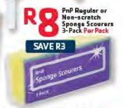 Pnp Regular Or Non Scratch Sponge Scourers 3-Pack-Per pack
