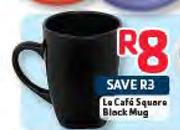 Le Cafe Square Black Mug