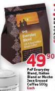 PnP Everyday Blend,Italian Blend Or Mocha Java Ground Coffee-500g