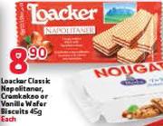Loacker Classic, Napolitaner, Cremkakao Or Vanille Wafer Biscuits-45g