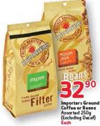 Importers Ground Coffee Or Beans Assorted-250g Each