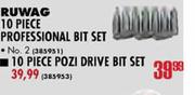 Ruwag 10 Piece Professional Bit Set