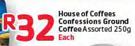 House Of Coffees Confessions Ground Coffee Assorted-250g Each