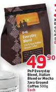 PnP Everyday Blend,Italian Blend Or Mocha Java Ground Coffee-500g