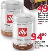 Illy Ground Coffee Assorted-250g Each
