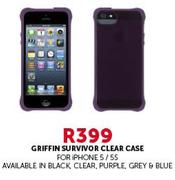 Griffin Survivor Clear Case For iPhone 5/5S