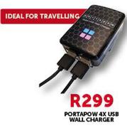 Portapow 4X USB Wall Charger