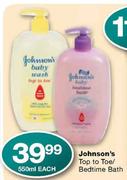 Johnson's Top to Toe/Bedtime Bath-50ml each