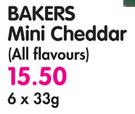 Bakers Mini Cheddar (All Flavours)- 6 x 33g