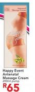 Happy Event Antenatal Massage Cream-200ml Pump