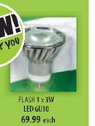  Flash 1x3W LED GU10
