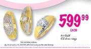 9ct Gold CZ Dress Rings-each