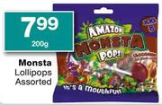 Monsta Lollipops Assorted-200g