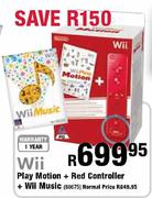 Wii Play Motion + Red Controller + Wii Music