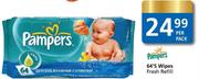 Pampers Wipes Fresh Refill-64's Per Pack