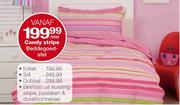 Vanaf Candy Stripe Beddegoedstel Dubbel-Per Stel