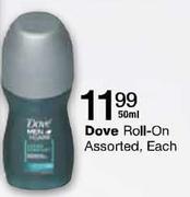 Dove Roll-On Assorted, Each-50ml