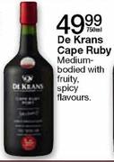 De Krans Cape Ruby-750ml