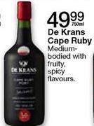 De Krans Cape Ruby-750ml