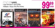PS2 Games Gran Turismo 4, God Of War, KillZone & Avatar:Into The Infemo-Each 