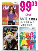 Wii Games Get Fit With Mel B, G Force & Sing It-Each