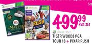 XBOX 360 Tiger Woods PGA Tour 13 Plus Pixar Rush-Per Set