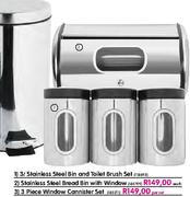 3 Pieces Window Cannister Set