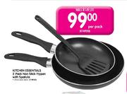 Kitchen Essentials 2 pack Non Stick Frypan With Spatula