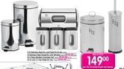 3 Ltr Stainless Steel Bin & Toilet Brush Set