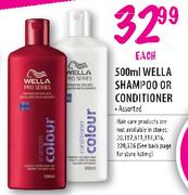 Wella Shampoo Or Conditioner-500ml Each