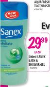 Sanex Bath & Shower Gel-500ml Each