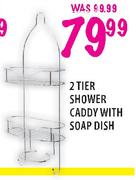 Shower Caddy With Soap Dish-2 Tier