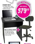 Student Desk Plus Bella Office Chair