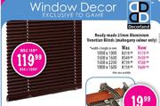Ready-Made 25mm Aluminium Venetain Blinds-600x1000mm